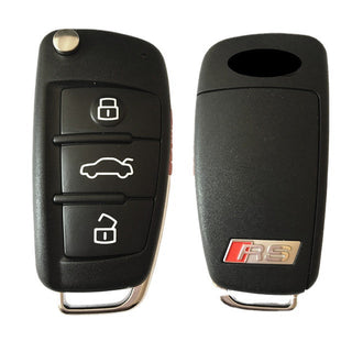 Audi Original A3 Q2 RS 2014-2018 Flip Key Remote 3 Buttons 434 MHz Megamos AES MQB Chip 81A 837 220 R Keyless Go