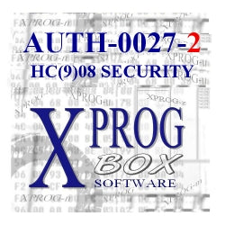 Xprog-m Software AUTH-0027-2 HC(9)08 security