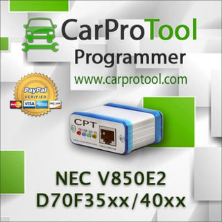 CarProTool Activation Renesas NEC V850E2 D70F35XX D70F40XX. FLUR0RTX Connection Type Programmer