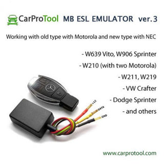 CarProTool Steering Lock ESL EMULATOR For Mercedes Benz, Dodge, VW V3.1