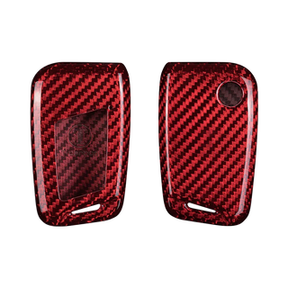 Skoda Carbon Fiber Key Fob Case