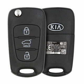 Genuine KIA Rio 2011-2014 Flip Remote Key 3 Buttons 433 MHz TIRIS DST80 Chip Fcc Id: RKE-4F04 95430-1W051 95430-1W050 95430-1W052