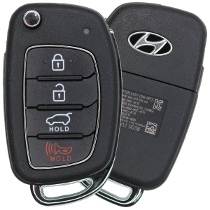 Hyundai 2012-2017 Chrome Flip Key Remote Shell 4 Buttons - Laser Blade Aftermarket