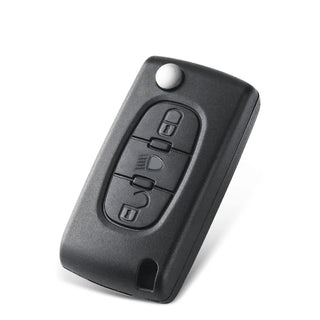 Peugeot 407 2006-2011 Flip Key Remote 3 Buttons (Light Middle Button) 433 MHz ID46 Aftermarket