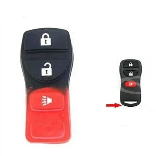 Nissan Infiniti 3 Buttons Rubber Pad Fob Remote Key Shell Case