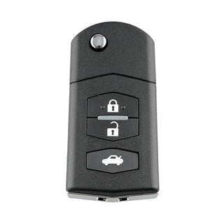 Mazda Flip Key Remote Shell 3 Buttons - Head And Body Aftermarket