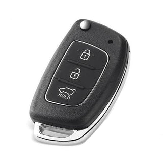Hyundai Flip Key Remote Shell 3 Buttons Right Groove Normal Blade Aftermarket