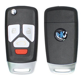 KeyDiy Audi KD Flip Key Remote 3 Buttons Universal PCF Type NB27-3 Aftermaerket