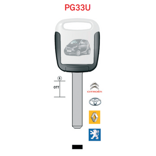 Keyline PG33U Citroen Toyota Renault Peugeot Key Blade