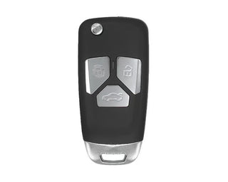 KeyDiy Audi KD Flip Key Remote 3 Buttons Universal PCF Type NB27-3 Aftermaerket