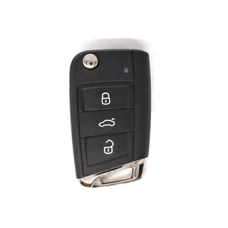 Volkswagen Genuine 2020-2021 Flip Key Remote 3 Buttons 433 MHz HITAG 5C Chip Fcc ID:NBGS125C 2015DJ1677 Keyless Go