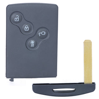 Original Renault Megane Laguna 2007-2016 Smart Key Remote Card 4 Buttons 433MHz Hybrid