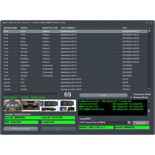 CarProTool DASHBOARD SERVICE TOOL.