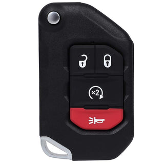 Jeep Wrangler Original Refurbished Gladiator 2018-2020 Flip Remote Key 4 Buttons With Auto Start 433 MHz FCC ID: 0HT1330261 68416784AB-001